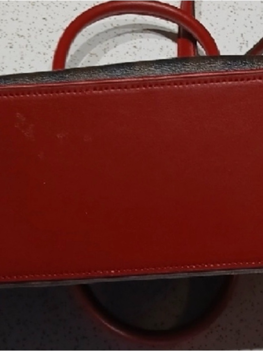 Coach Brown Signature Dome Satchel with Red Handles and Trim - Picture 10 of 11